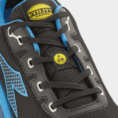 Încălțăminte de lucru DIADORA VORTEX DA2 LOW S3S SC SR HRO ESD BLACK/BLUE / Stenso / Pantofi protectie S3S
