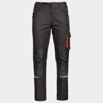 Pantaloni de lucru KASTOR STRETCH GREY/ORANGE / Stenso / Pantaloni salopeta talie