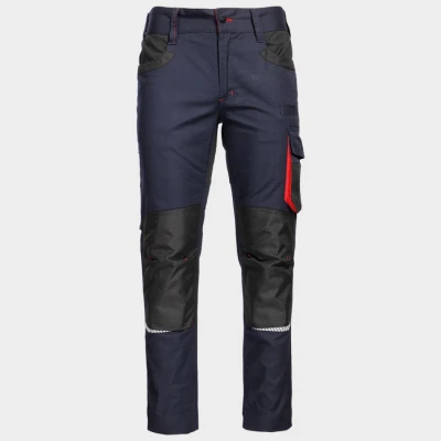 Pantaloni de lucru KASTOR STRETCH DARK BLUE/RED / Stenso / Pantaloni salopeta talie