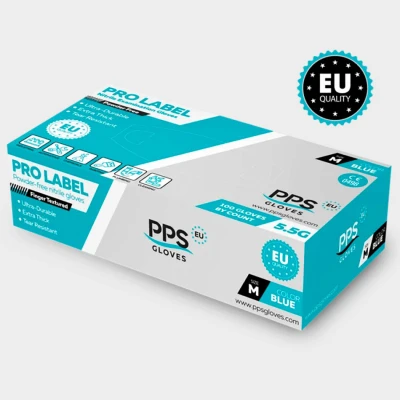 Mănuși de unica folosință din nitril PPS NITRILE BLUE PF 5.5G / Stenso / Unica folosinta
