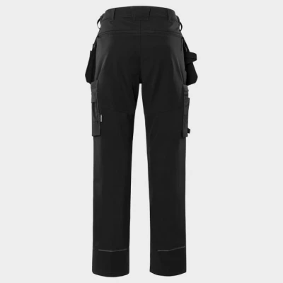 Pantaloni de lucru FRISTADS CRAFTSMAN 4-STRETCH NEGRU / Stenso / Pantaloni salopeta talie