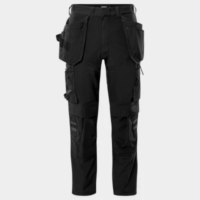 Pantaloni de lucru FRISTADS CRAFTSMAN 4-STRETCH NEGRU / Stenso / Pantaloni salopeta talie