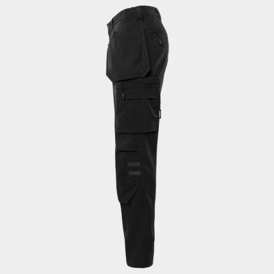 Pantaloni de lucru FRISTADS CRAFTSMAN 4-STRETCH NEGRU / Stenso / Pantaloni salopeta talie