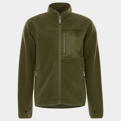 Jachetă de lucru FRISTADS ARGON MICRO PILE FLEECE VERDE DESCHIS / Stenso / Hanorace, Fleece, Fashion