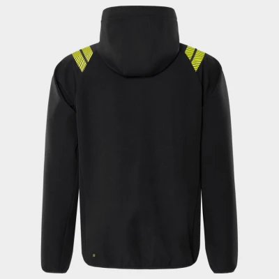 Jachetă de lucru FRISTADS HOODED SOFTSHELL 4-STRETCH NEGRU / Stenso / Jachete softshell