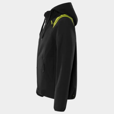 Jachetă de lucru FRISTADS HOODED SOFTSHELL 4-STRETCH NEGRU / Stenso / Jachete softshell