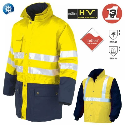 VALDIEZZA Jacheta 3 în 1 Hi-Viz / Sirin Safety / Reflectorizanta