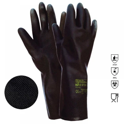 Manusi BLACK DEFENDER / Sirin Safety / Antichimice din neopren