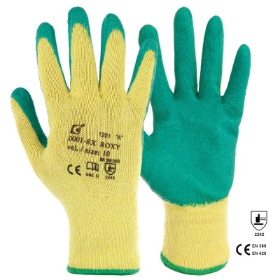 Manusi Roxy din poliester imersate in latex / Rhino Safety / Textile impregnate in latex