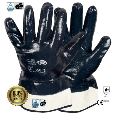 Manusi Vollstar din bumbac imersate in nitril / Rhino Safety / Textile impregnate in nitril