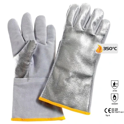 Manusi antitermice 35SCRAL cu dos aluminizat 35 cm / Rhino Safety / Aluminizate