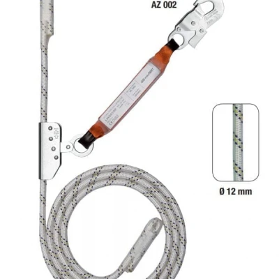 Opritor+amortizor+1conector cu franghie Ø=12mm, Linostop 2 / Rhino Safety / Franghii de pozitionare, mijloace de legatura, amortizoare soc, absorbitoare energie