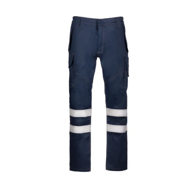 Pantaloni talie multinorma 280 gr/m2 Defence Reflex Bleumarin / Rhino Safety / Antistatica, ignifuga