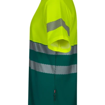 Tricou cu mânecă scurtă din bumbac bicolor cu bandă segmentată 305643 / Velilla / Reflectorizanta