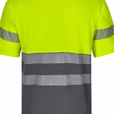 Tricou cu mânecă scurtă din bumbac bicolor cu bandă segmentată 305643 / Velilla / Reflectorizanta