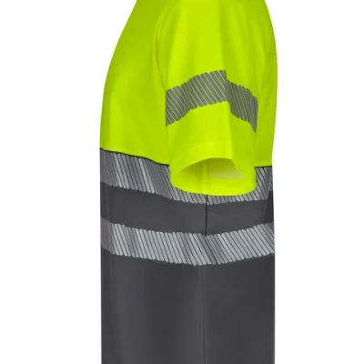 Tricou cu mânecă scurtă din bumbac bicolor cu bandă segmentată 305643 / Velilla / Reflectorizanta