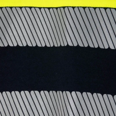 Tricou cu mânecă scurtă din bumbac bicolor cu bandă segmentată 305643 / Velilla / Reflectorizanta