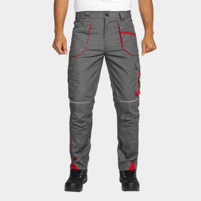 Pantaloni de lucru, subtiri, de vară BWOLF DRIFT, culoare gri-rosu,  042604 / BWolf / Pantaloni salopeta talie