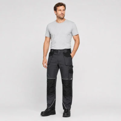 Pantaloni de lucru din tercot BWOLF BRAVE, culoare gri închis, 040604 / BWolf / Pantaloni salopeta talie
