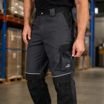 Pantaloni de lucru din tercot BWOLF BRAVE, culoare gri închis, 040604 / BWolf / Pantaloni salopeta talie