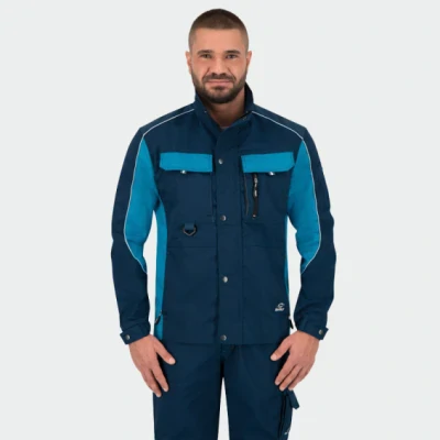 Jachetă de lucru, din tercot, BWOLF BRAVE, culoare bleumarin cu albastru royal, 051001 / BWolf / Jachete salopeta