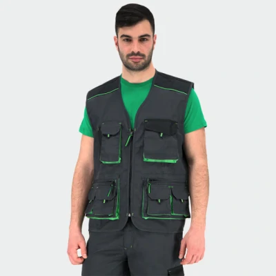Vestă de lucru, din tercot, BWOLF BRAVE, culoare gri închis cu negru, 090404 / BWolf / Veste de lucru