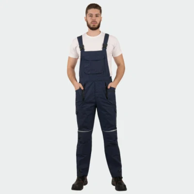 Pantaloni salopetă cu pieptar, din tercot, subtiri, de vară, BWOLF DRIFT, culoare bleumarin, 033101 / BWolf / Pantaloni salopeta cu pieptar