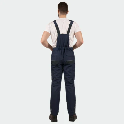 Pantaloni salopetă cu pieptar, din tercot, subtiri, de vară, BWOLF DRIFT, culoare bleumarin, 033101 / BWolf / Pantaloni salopeta cu pieptar