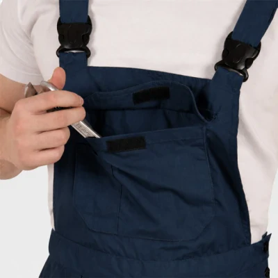 Pantaloni salopetă cu pieptar, din tercot, subtiri, de vară, BWOLF DRIFT, culoare bleumarin, 033101 / BWolf / Pantaloni salopeta cu pieptar