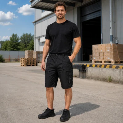 Pantaloni scurți, subtiri, de lucru BWOLF DRIFT, culoare neagră, 042907 / BWolf / Pantaloni scurti, bermude