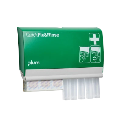 Dozator Plum QuickFix & Rinse / plasturi + fiole, 4631 / PLUM Safety / Plasturi, prim ajutor