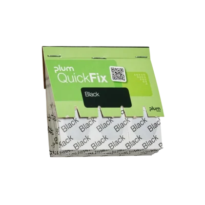 Plum QuickFix negru / rezervă / 45 buc., 5522 / PLUM Safety / Plasturi, prim ajutor