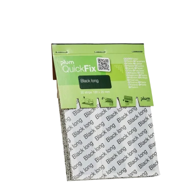 Plum QuickFix Black (varianta lungă) / rezervă / 30 buc., 5523 / PLUM Safety / Plasturi, prim ajutor