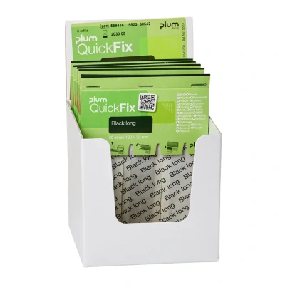 Plum QuickFix Black (varianta lungă) / rezervă / 30 buc., 5523 / PLUM Safety / Plasturi, prim ajutor