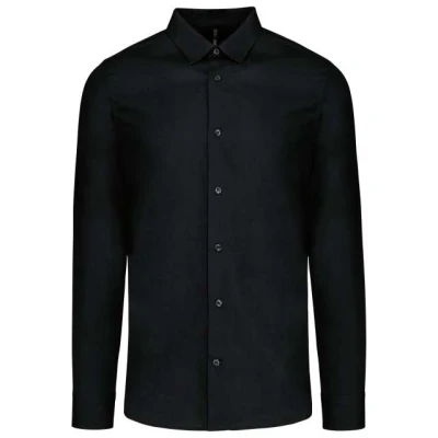 Cămașă bărbătească din poplin de bumbac, cu mânecă lungă, KA513 / Kariban / Camasi