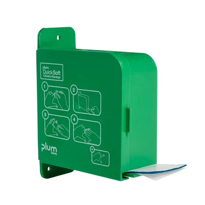 Dozator de bandaje coezive Plum QuickSoft + 1 bandaj albastru, 5555 / PLUM Safety / Plasturi, bandaje, prim ajutor, dozatoare