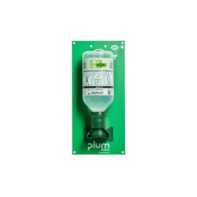 Plum Stație deschisă cu montare pe perete, Single / 500 ml clorură de sodiu 0,9%, 4611 / PLUM Safety / Dusuri urgenta, spalatoare oculare