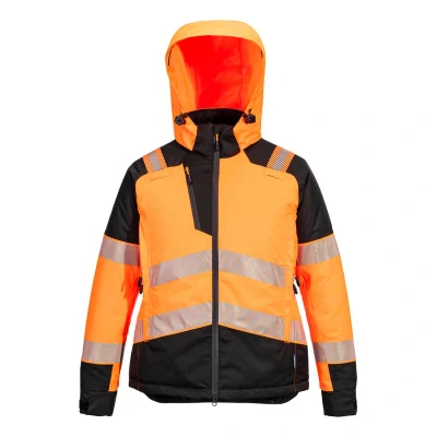 PW3 Jacheta Hi-Vis de Iarna pentru Femei, Galben/Negru sau Portocaliu/Negru T162 / Portwest / Scurte, Jachete impermeabile de iarna hi-vis, reflectorizante