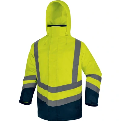 Parka 5 în 1 OPTIMUM 3 / DeltaPlus / Scurte, Jachete impermeabile de iarna hi-vis, reflectorizante