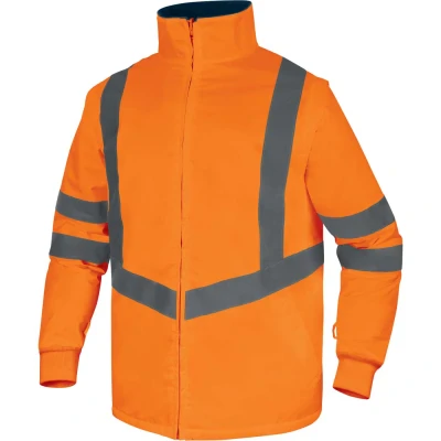 Parka 5 în 1 OPTIMUM 3 / DeltaPlus / Scurte, Jachete impermeabile de iarna hi-vis, reflectorizante