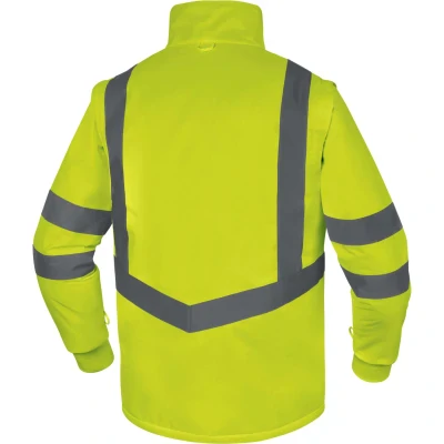 Parka 5 în 1 OPTIMUM 3 / DeltaPlus / Scurte, Jachete impermeabile de iarna hi-vis, reflectorizante