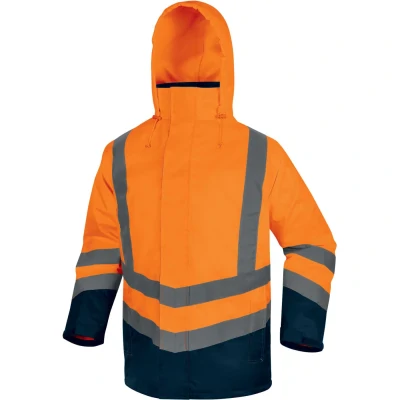 Parka 5 în 1 OPTIMUM 3 / DeltaPlus / Scurte, Jachete impermeabile de iarna hi-vis, reflectorizante