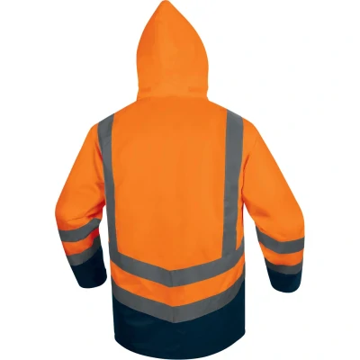 Parka 5 în 1 OPTIMUM 3 / DeltaPlus / Scurte, Jachete impermeabile de iarna hi-vis, reflectorizante