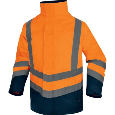 Parka 5 în 1 OPTIMUM 3 / DeltaPlus / Scurte, Jachete impermeabile de iarna hi-vis, reflectorizante