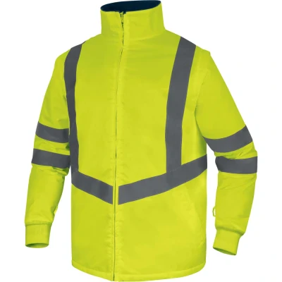 Parka 5 în 1 OPTIMUM 3 / DeltaPlus / Scurte, Jachete impermeabile de iarna hi-vis, reflectorizante