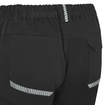 Pantaloni elastici cu bandă reflectorizanta segmentată 353032S / Velilla / Pantaloni talie reflectorizanti, hi-vis