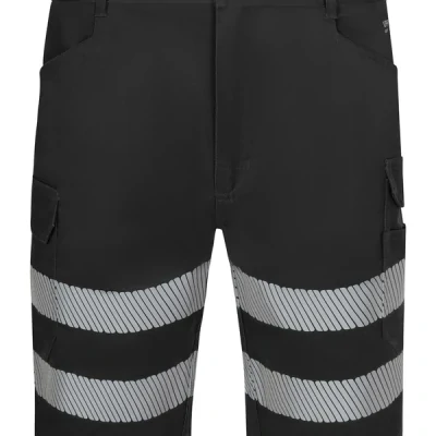 Bermuda din material elastic, cu bandă reflectorizanta segmentată 353042S / Velilla / Pantaloni scurti hi-vis, reflectorizanti