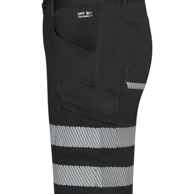 Bermuda din material elastic, cu bandă reflectorizanta segmentată 353042S / Velilla / Pantaloni scurti hi-vis, reflectorizanti