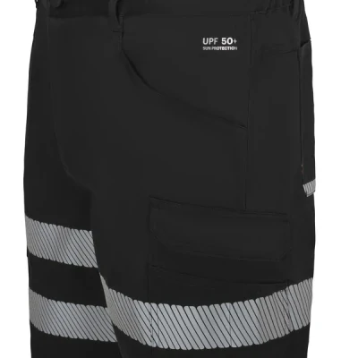 Bermuda din material elastic, cu bandă reflectorizanta segmentată 353042S / Velilla / Pantaloni scurti hi-vis, reflectorizanti