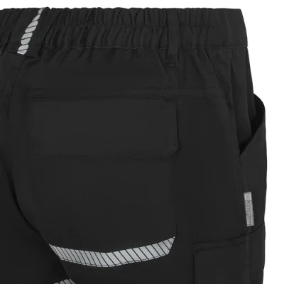 Bermuda din material elastic, cu bandă reflectorizanta segmentată 353042S / Velilla / Pantaloni scurti hi-vis, reflectorizanti